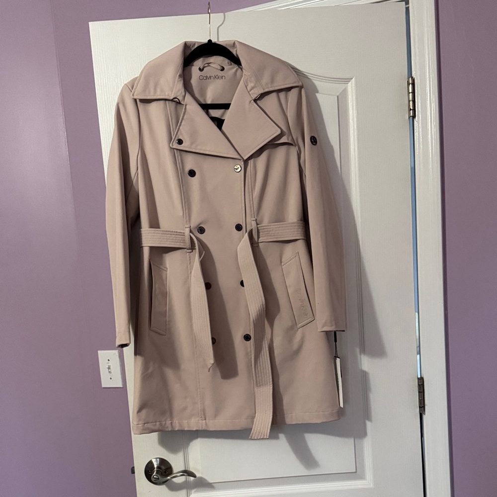 Calvin Klein Women's Light Tan Trench Coat